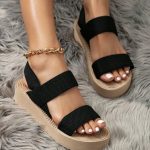 Casual platform wedge sandals (X264)