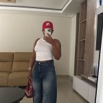 High-waisted, wide-leg cuffed jeans (NK210)