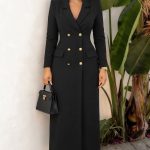 Double-Breasted Maxi Blazer Dress (22010)