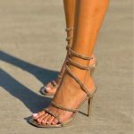 Aurielle Rhinestone Spiral Wrap Stiletto Heels (237)